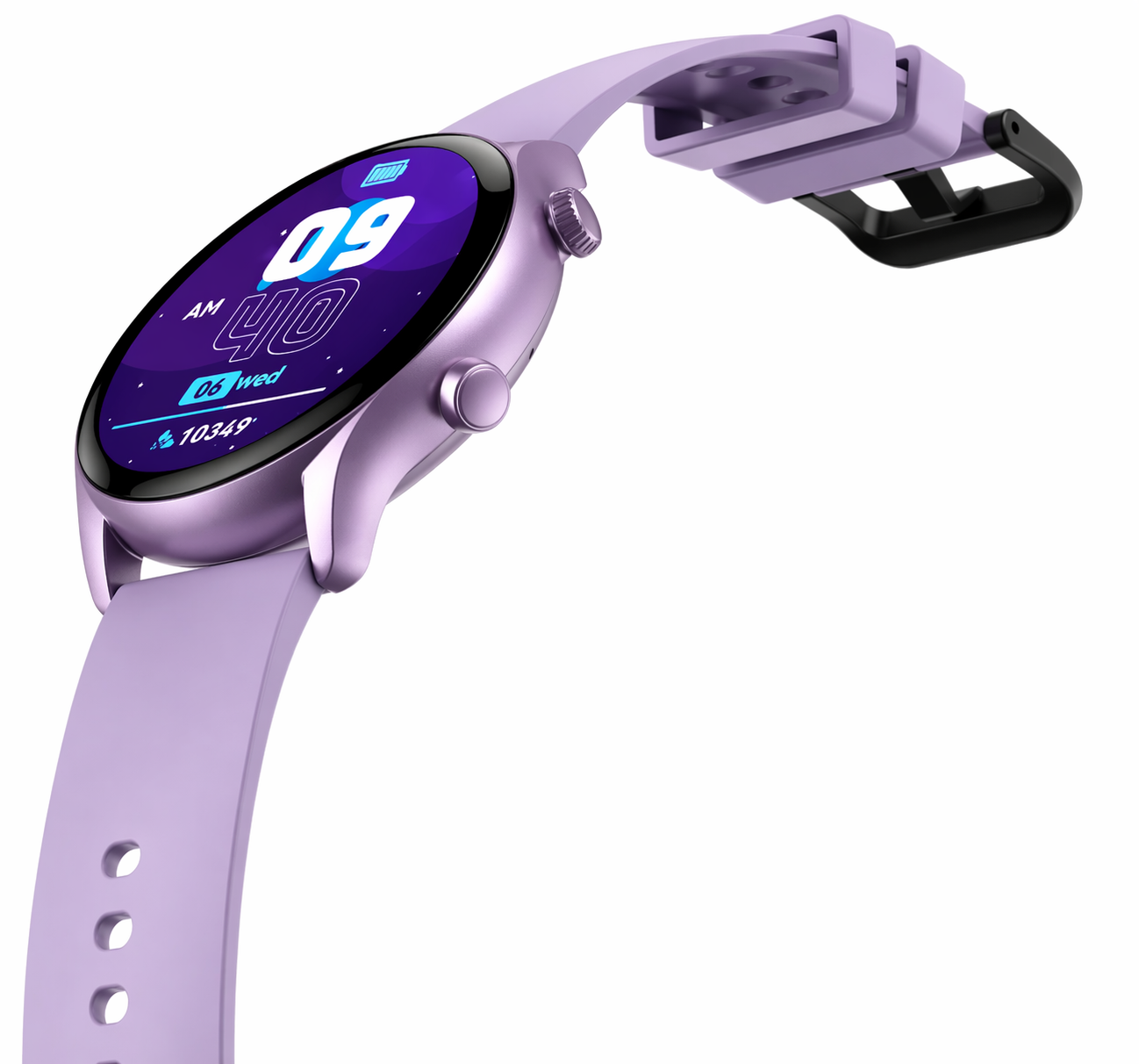 Smartwatch Zeblaze Btalk 3 Plus Recibe Llamadas Y Notificaciones Caja Lila Malla Lila Bisel Lila