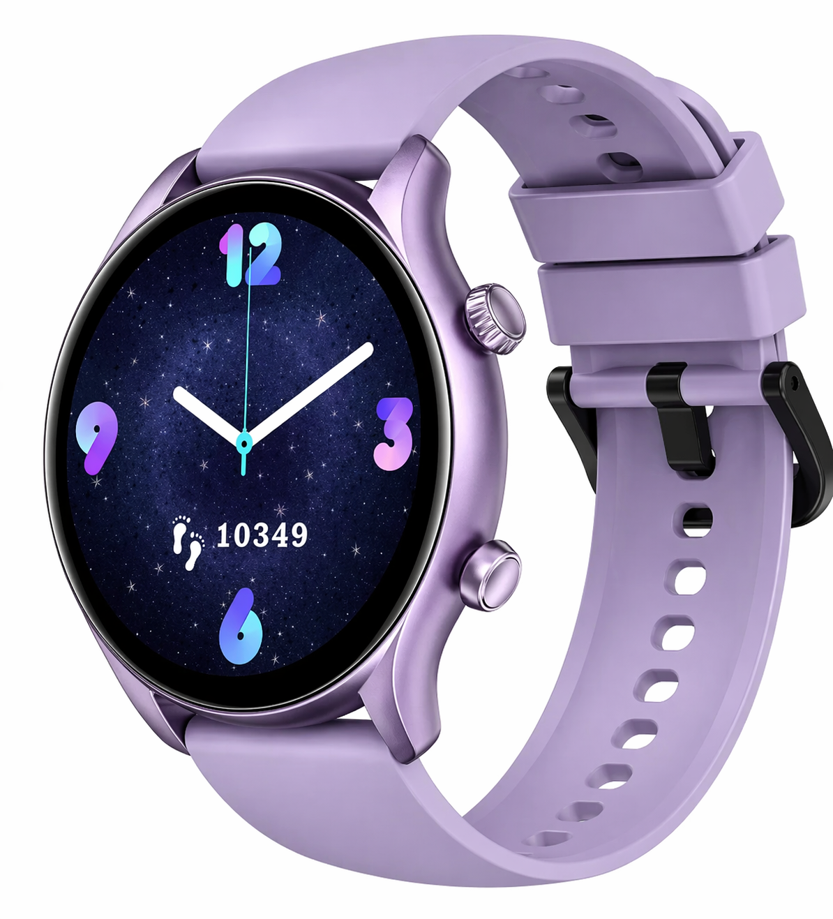 Smartwatch Zeblaze Btalk 3 Plus Recibe Llamadas Y Notificaciones Caja Lila Malla Lila Bisel Lila