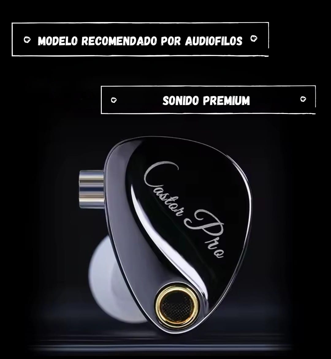 Auriculares in-ear gamer KZ Castor PRO bass version negro con Micrófono