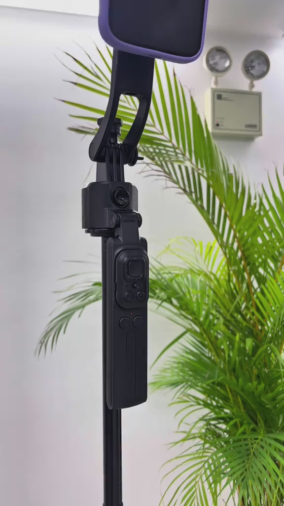 Gimbal Trípode Estabilizador C22 con Censor de Movimiento 360° para Celular y Cámara Negro
