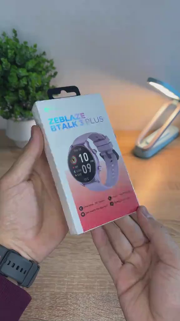 Smartwatch Zeblaze Btalk 3 Plus Recibe Llamadas Y Notificaciones Caja Lila Malla Lila Bisel Lila